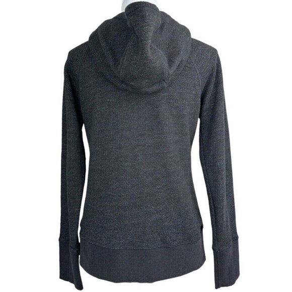 The North Face Women’s Dark Gray Full Zip Hooded French Terry Track Jacket M/C37 - Picture 6 of 14